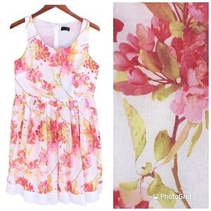 The Limited Floral Print Sleeveless Fit & Flare Dress